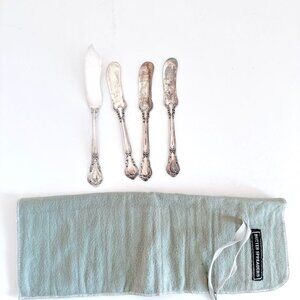 GORHAM STERLING SILVER CHANTILLY KNIVES SET OF 4 BUTTER SPREADER BUTTER KNIFE